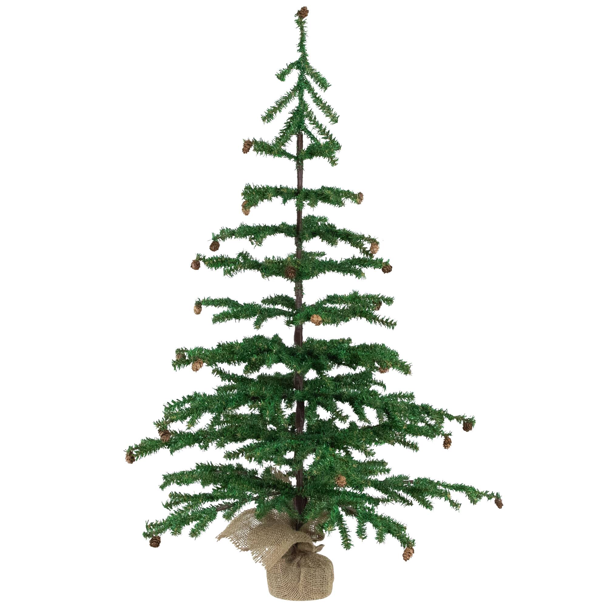 3ft. Unlit Medium Pine Artificial Christmas Tree in Burlap Base